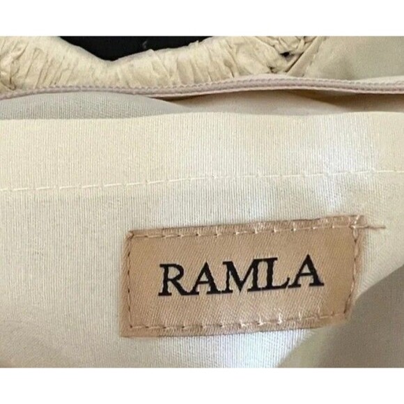 RAMLA Designer Raffia Woven Half Moon Handbag Straw Resort Beach Bag NEW - Picture 5 of 7